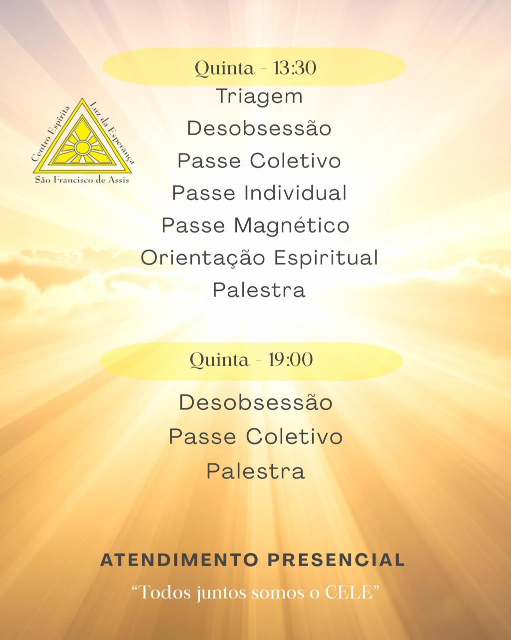 Atendimentos de Quinta