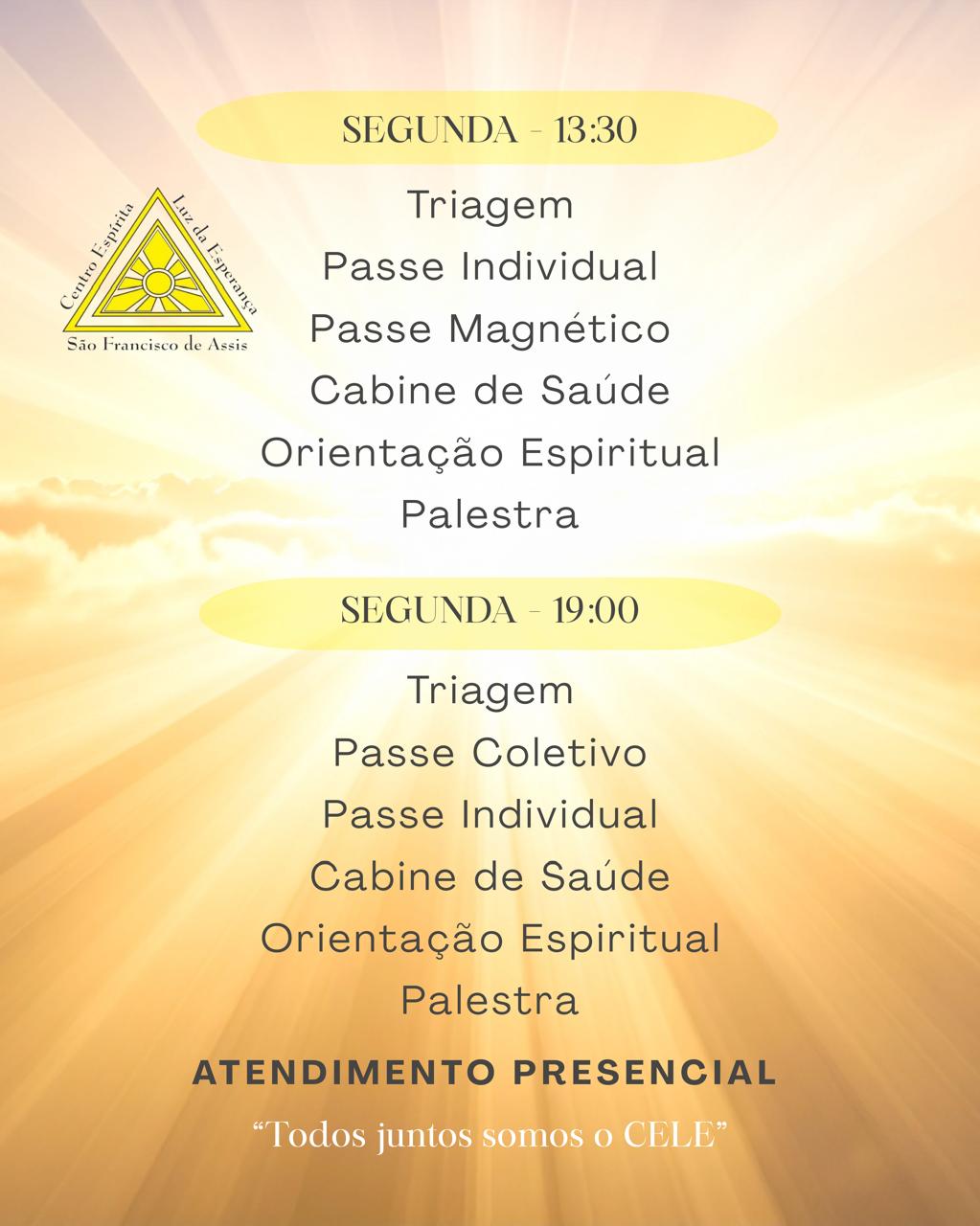 Atendimentos de Segunda